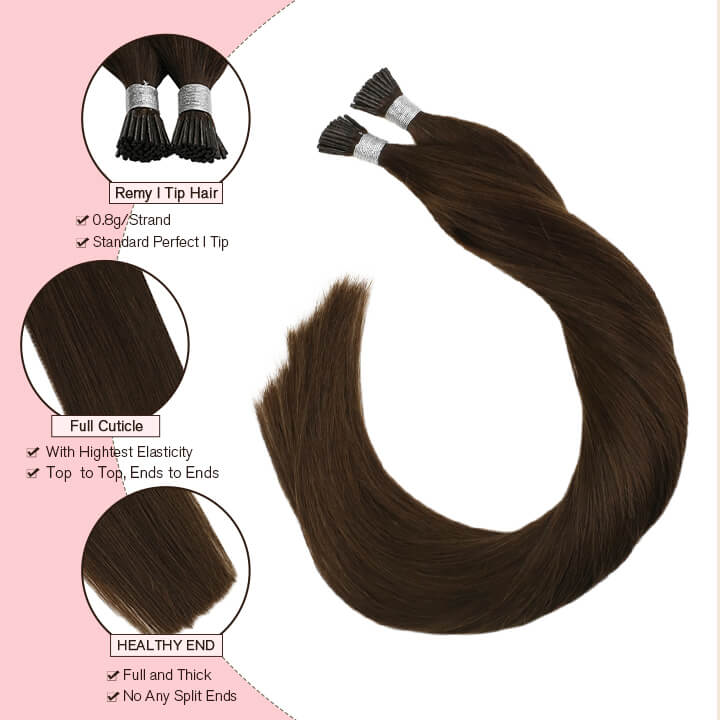 brown i tip hair extensions