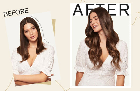 hair extensions before and after