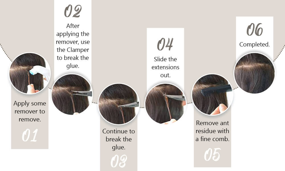 How to remove Flat tip hair extensions?