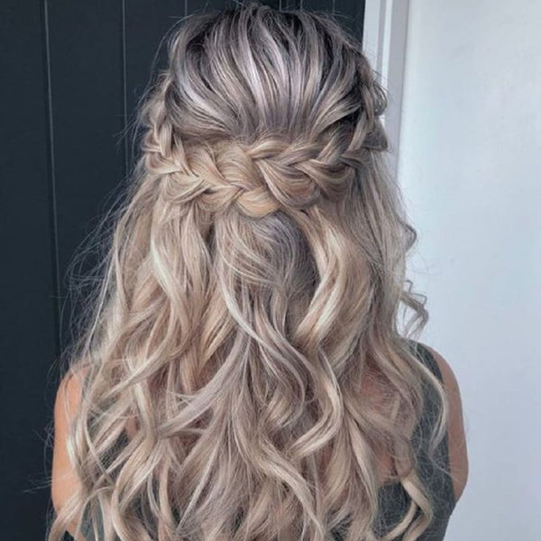 half up do with braids