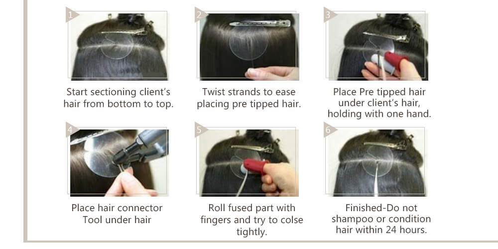 How to wear virgin Flat Tip Hair Extensions?