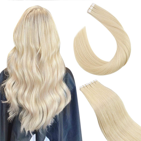 Remy Tape in Hair Extensions Platinum Tape Hair Extensions #60