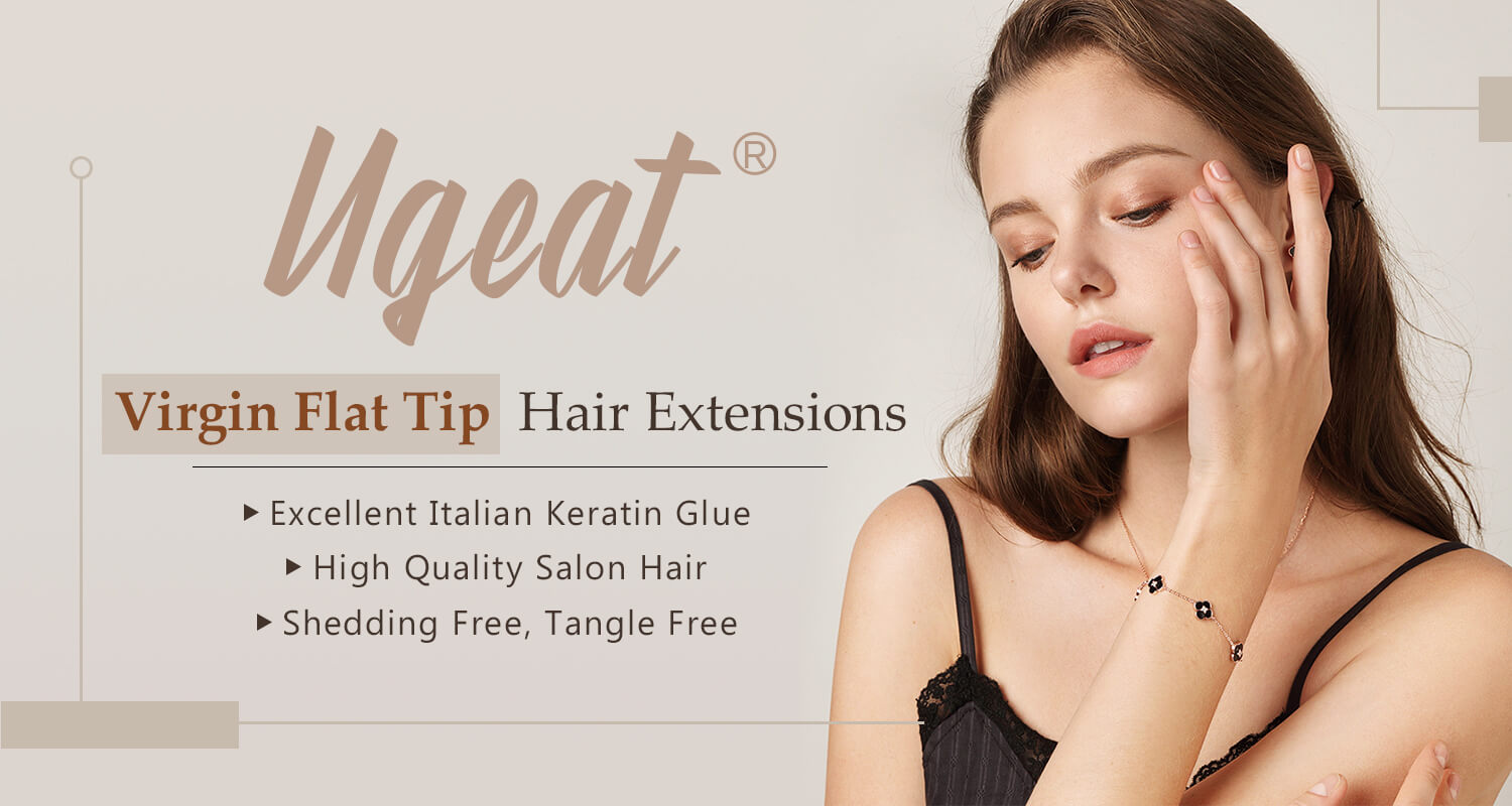 High quality virgin flat tip hair extensions