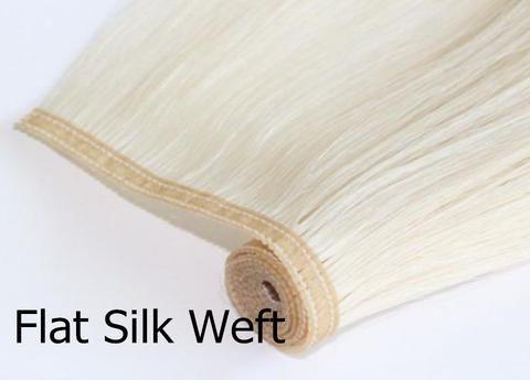 flat sile hair weft