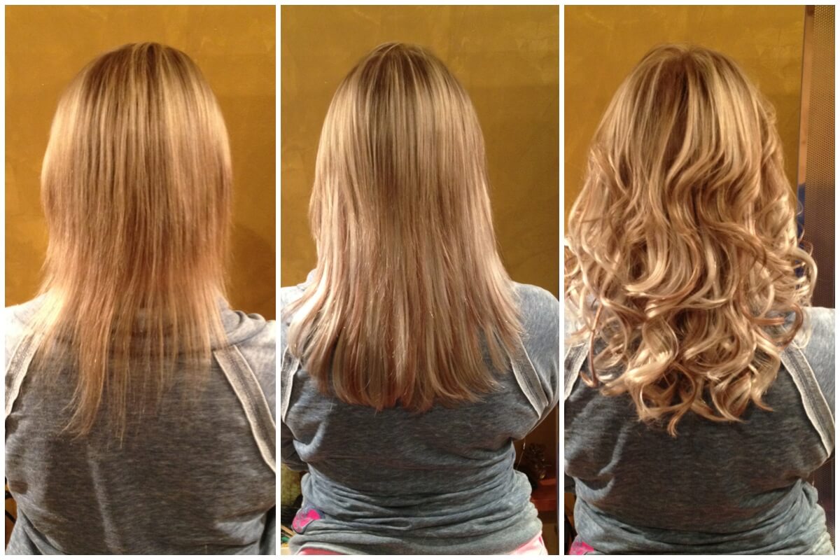 hair extensions before after