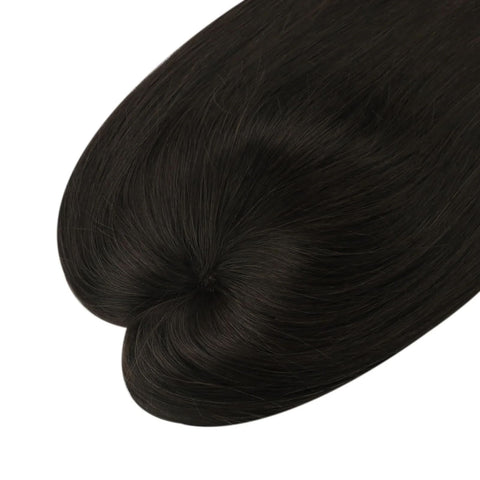 remy hair topper black