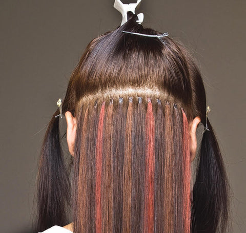use hair extensions to add hair color