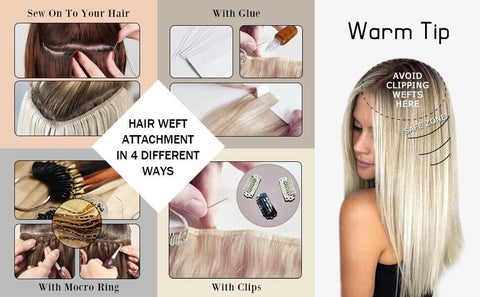 how to apply hair weft