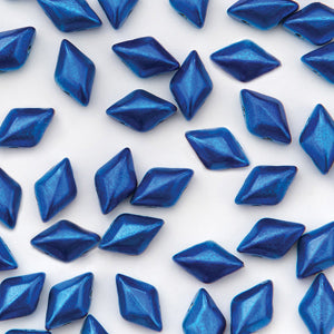 GemDuo Czech Glass Beads Metalust Crown Blue GD8523980-24203, 8gr, bsd1043