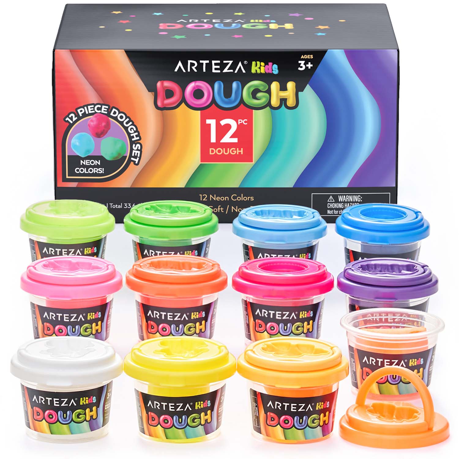 Kids Dough, Neon Colors - Set of 12