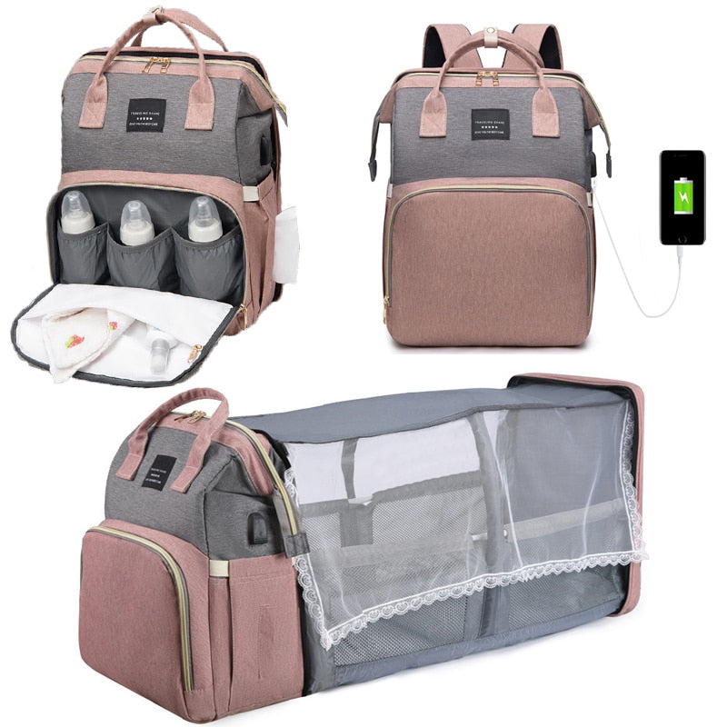 Large-capacity Foldable Backpack Baby Bed