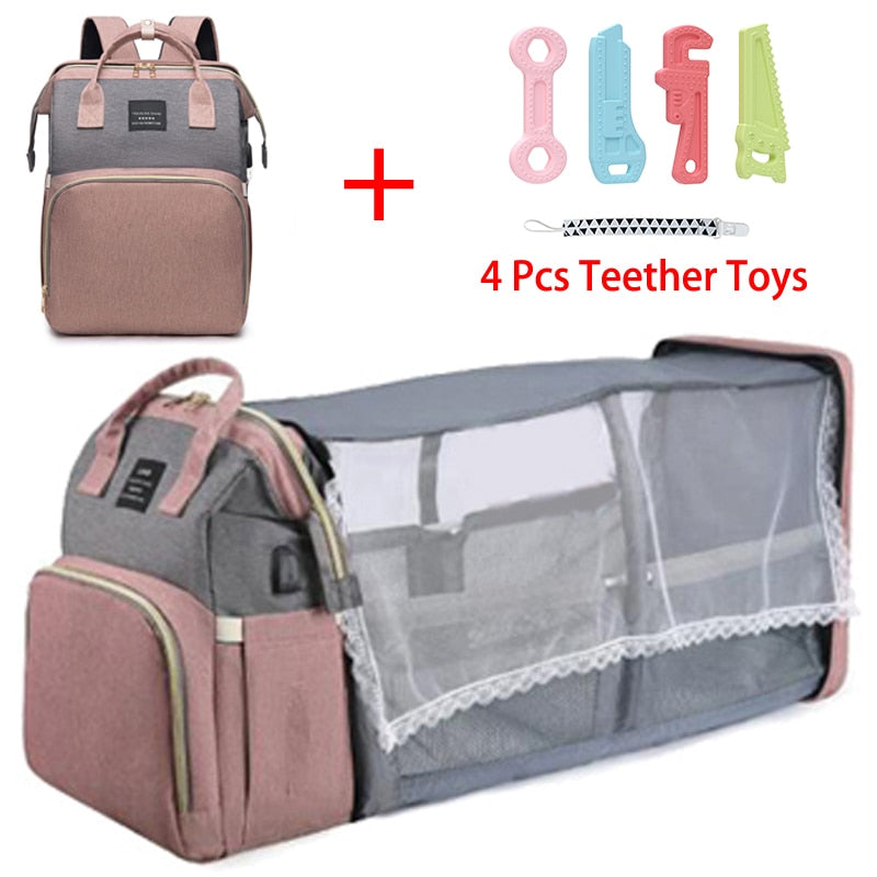 Large-capacity Foldable Backpack Baby Bed