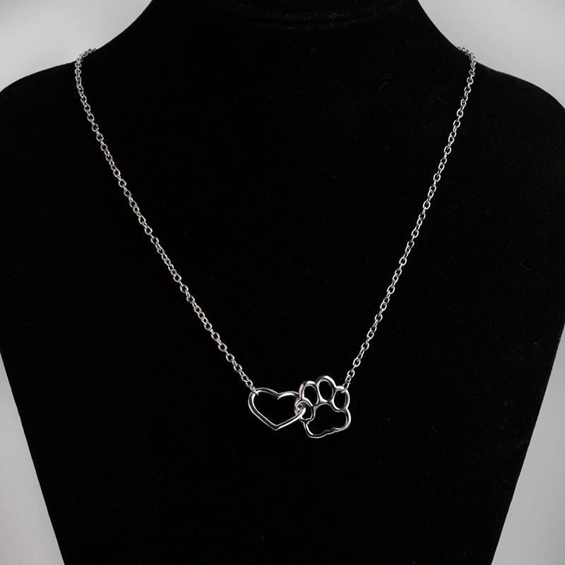 Heart And Paw Necklace 70% OFF!