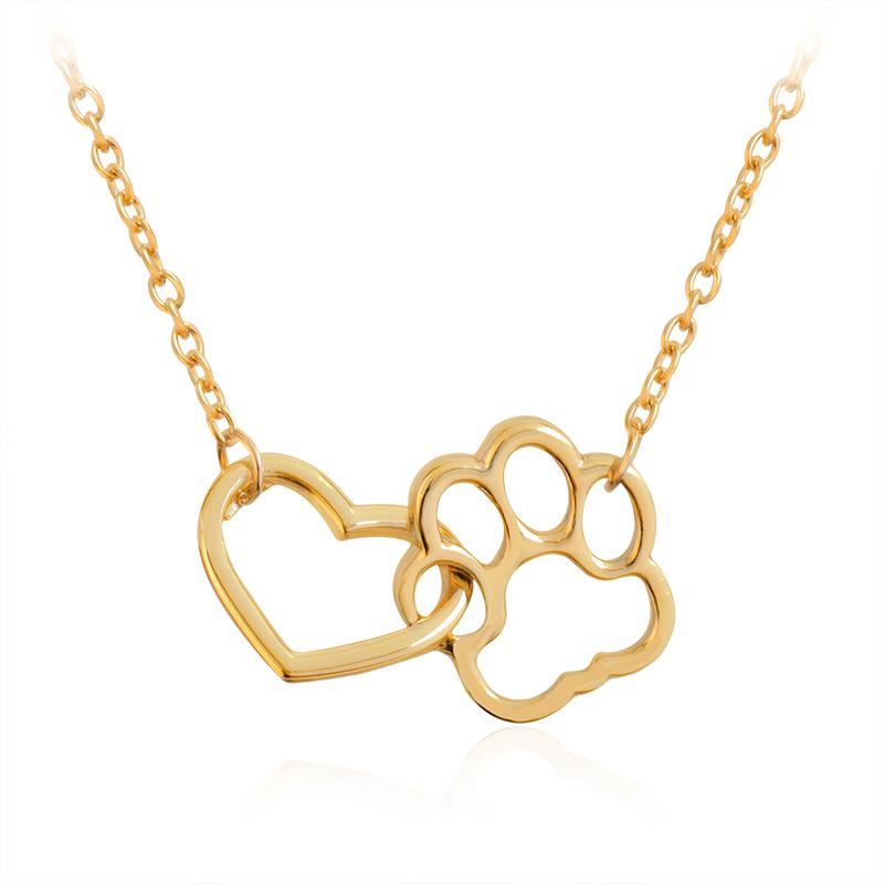 Heart And Paw Necklace 70% OFF!