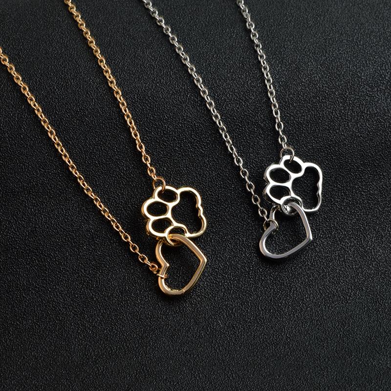 Heart And Paw Necklace 70% OFF!