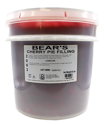 Whole Cherry Pie Filling- 40 Pound Pail