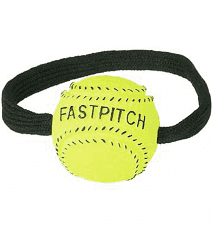 Mini Fastpitch Yellow Ball Zipper Pull