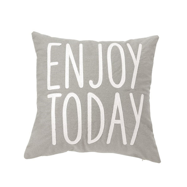 mud pie enjoy today canvas pillow