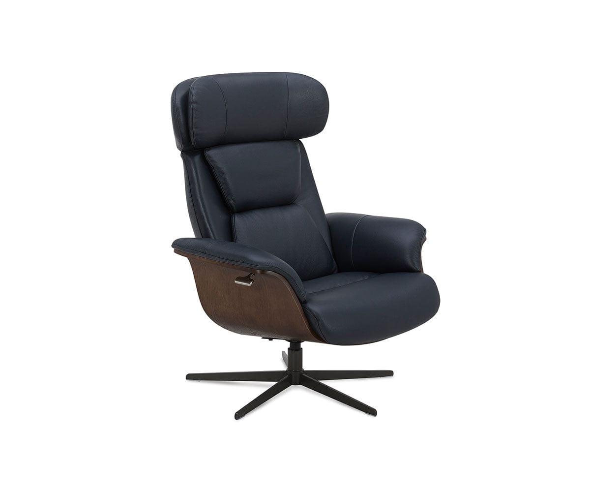Alvar Leather Recliner And Ottoman