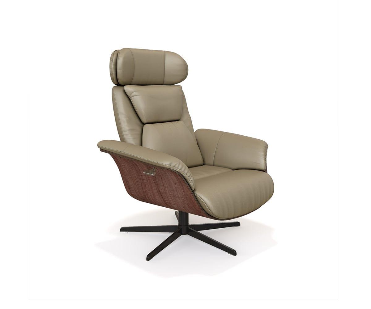 Alvar Leather Recliner And Ottoman