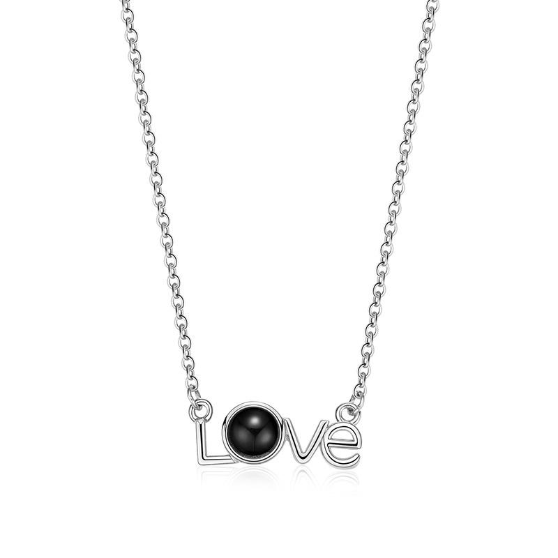 New 100 Language i Love You Projection Necklace Women Memory Jewelry Gift