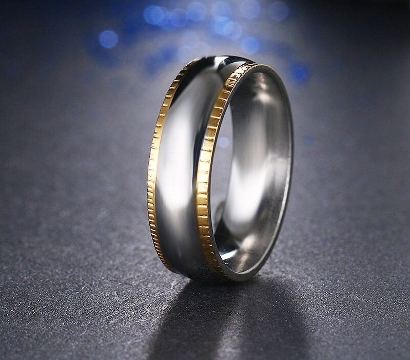 Fashion Clear Smooth Personalized Stainless Steel Ring For Women
