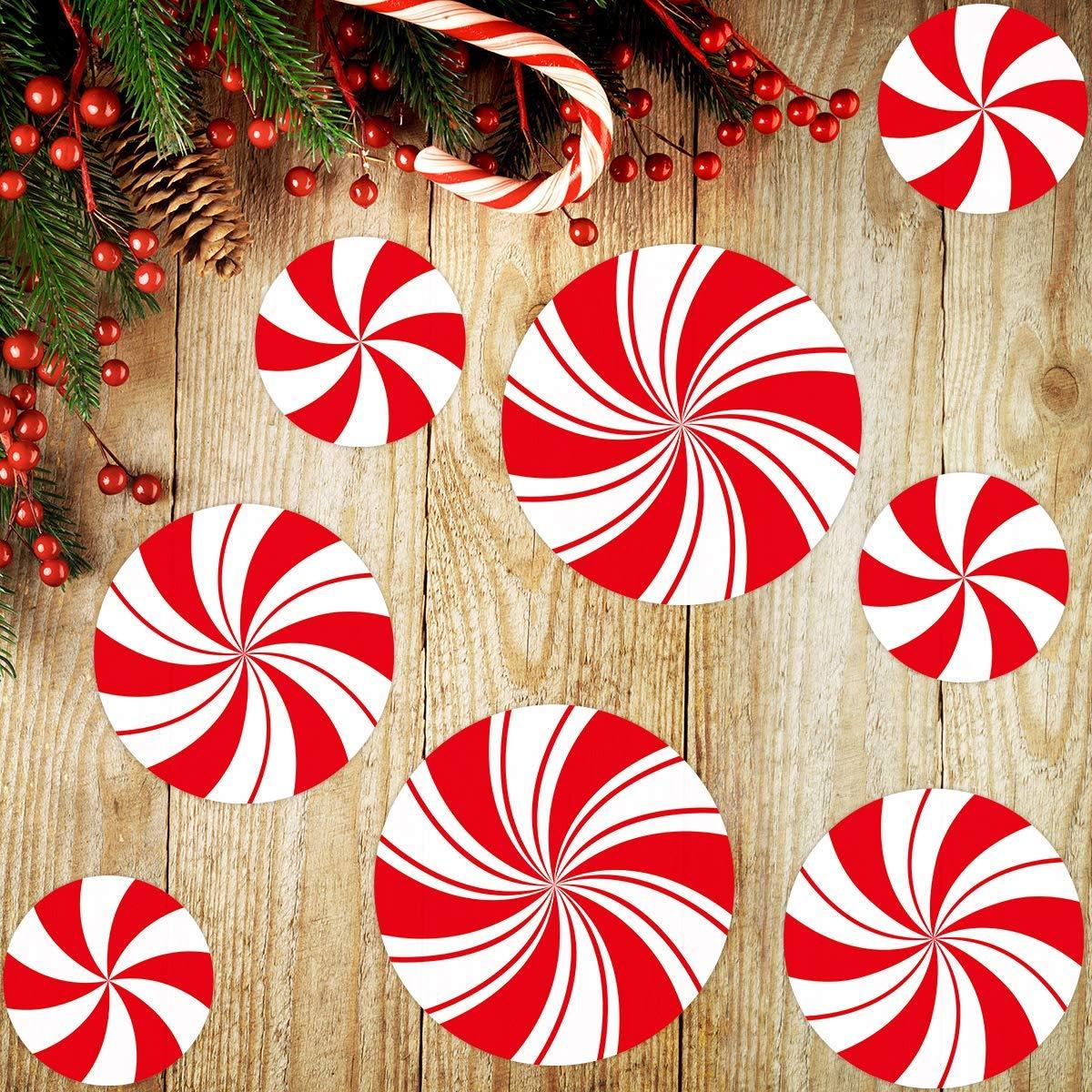 New Beautiful Peppermint Floor Decals Stickers for Christmas