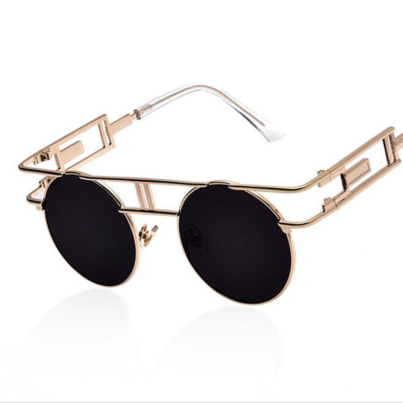 New Metal Frame Designer Steampunk Sunglasses