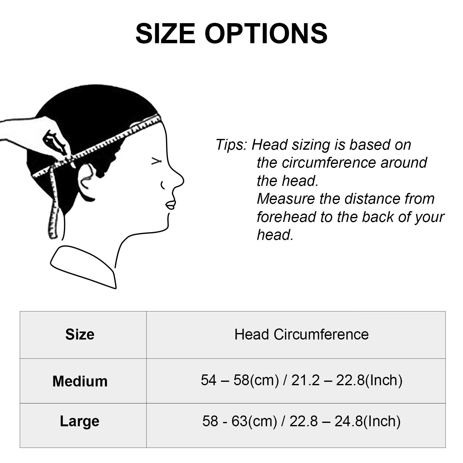 Balaclava Ski Mask Size Chart