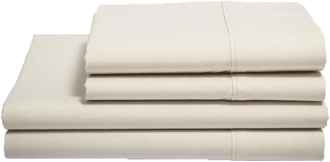 Organics and More, Naturesoft Organic Cotton, Sheet Sets, Sateen, 280 Thread Count, Natural, Twin