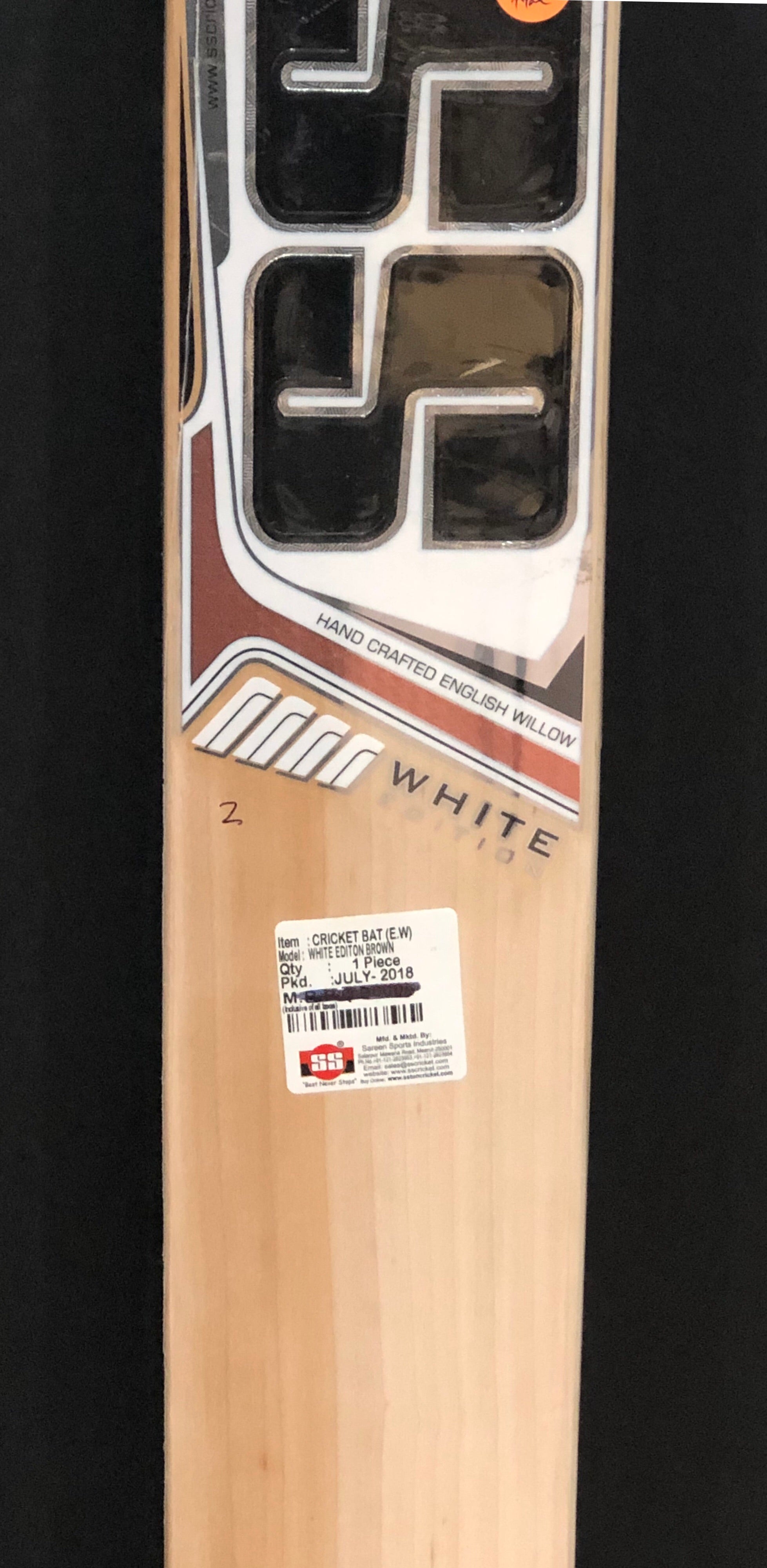 SS White Edition Brown English Willow Cricket Bat