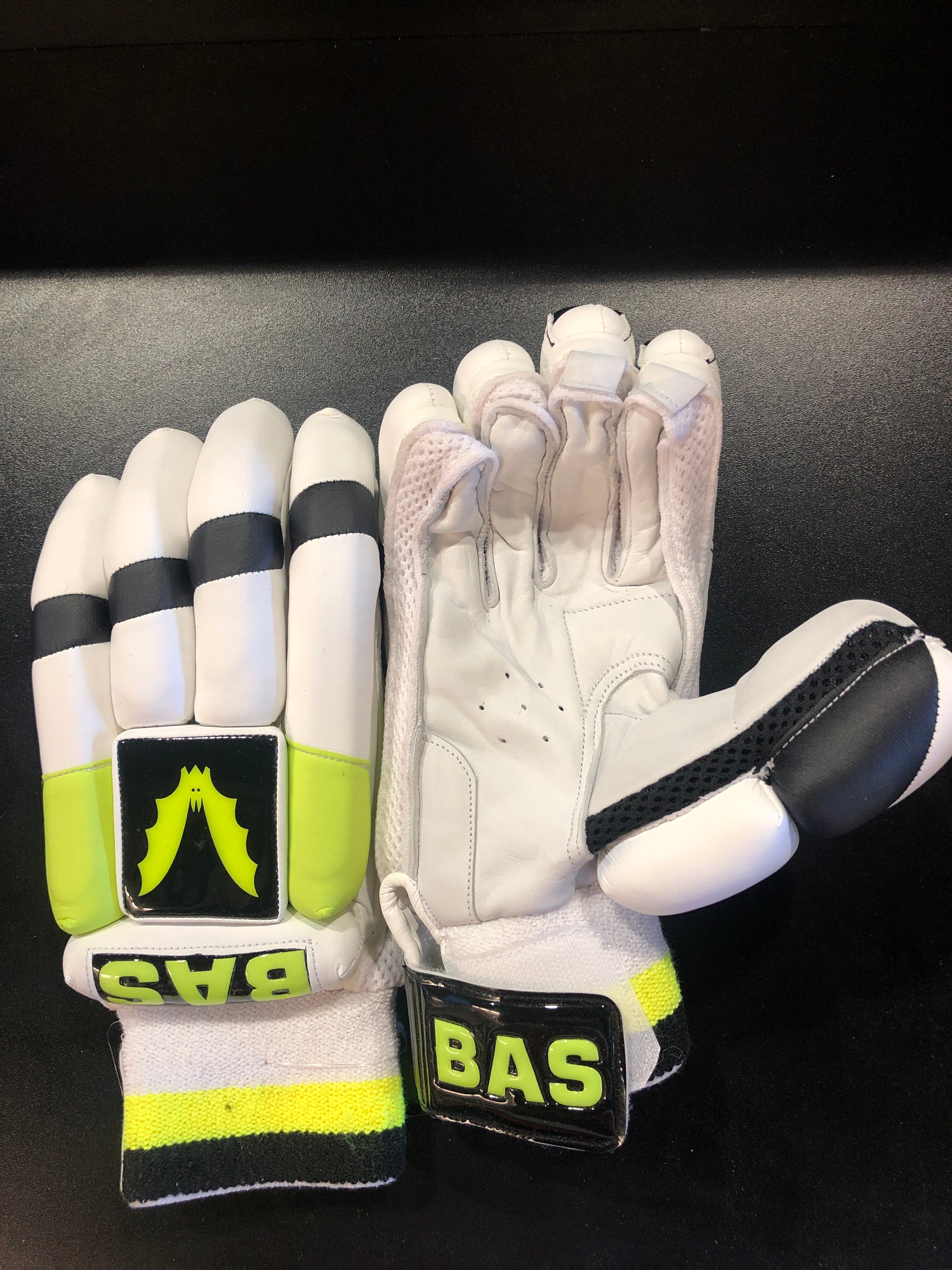 BAS Vampire Pro Black Lime Cricket Batting Gloves
