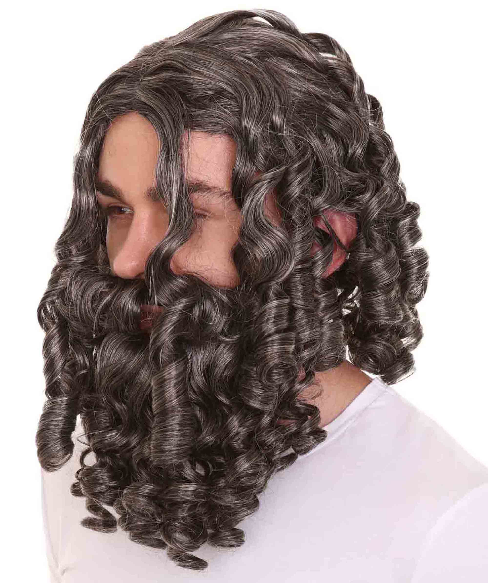 Moses Wig and Beard Set | Biblical Halloween Wigs | Premium Breathable Capless Cap