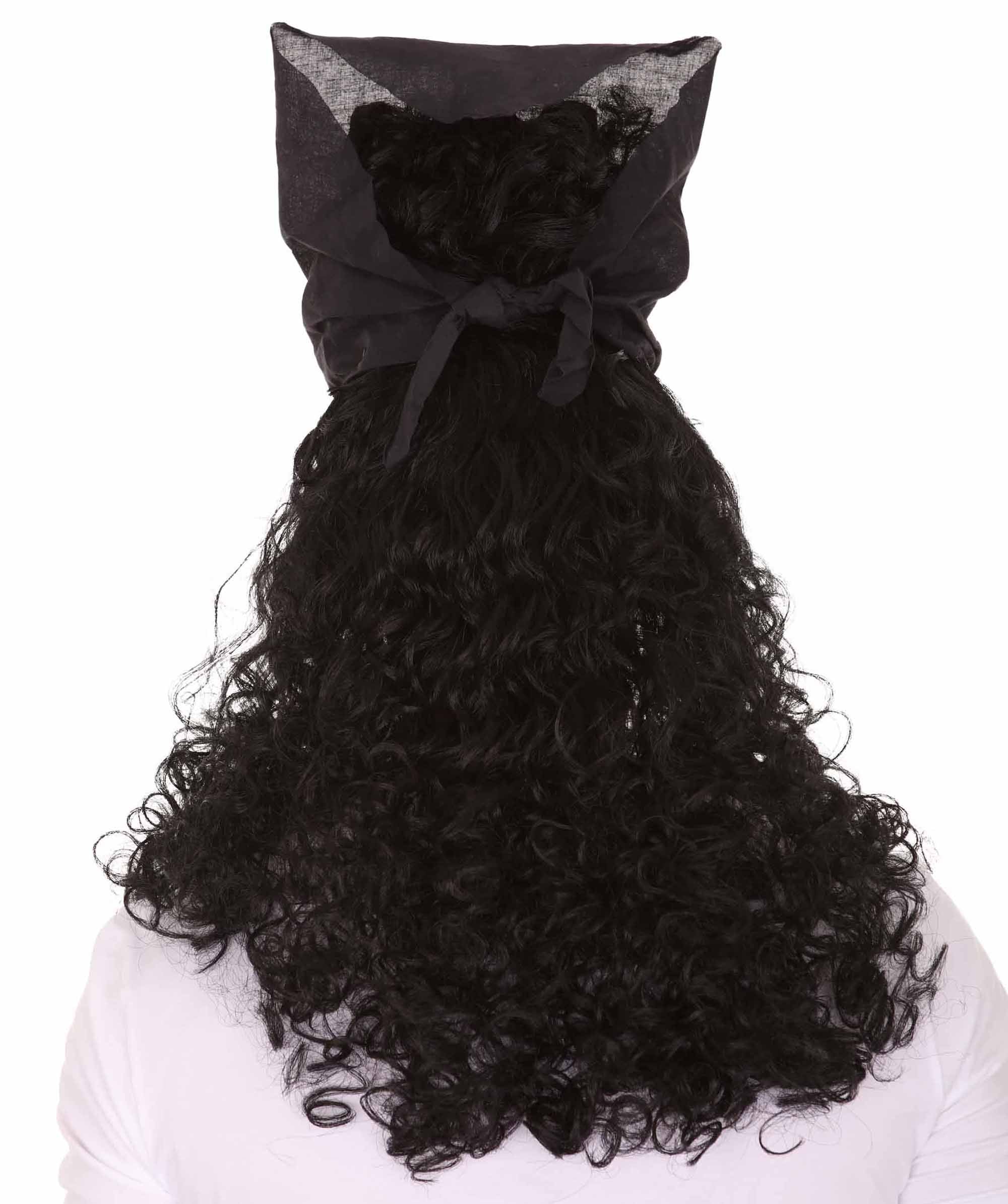 Captain Pirate Mens Curly Wig | Movie Character Cosplay Halloween Wig | Premium Breathable Capless Cap