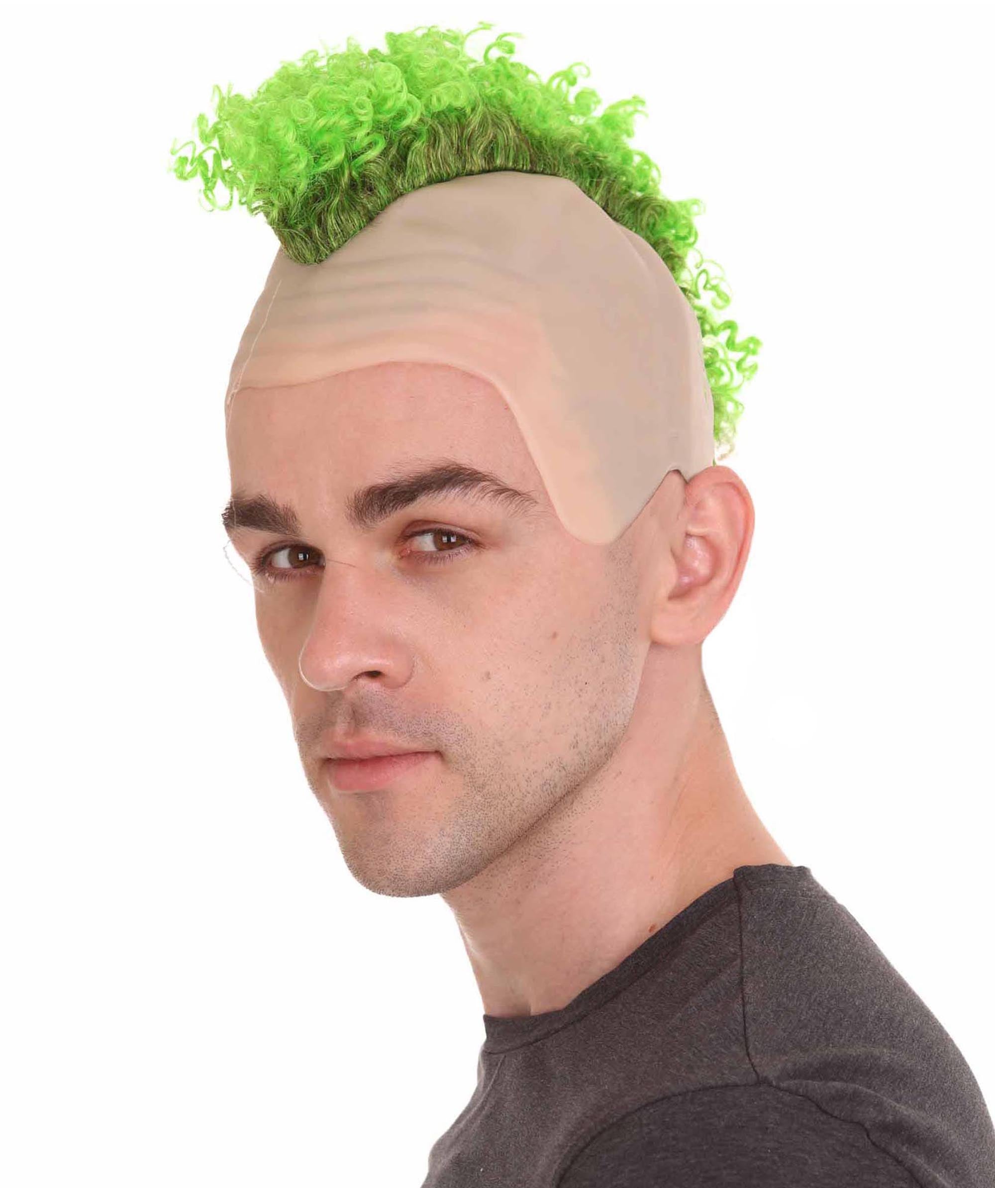 Curly Mohawk Wig | Green Halloween Wigs With Cap
