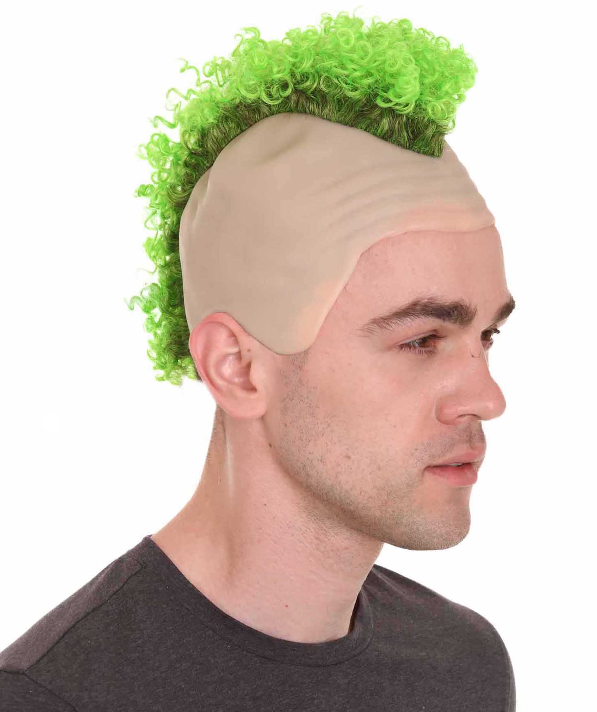 Curly Mohawk Wig | Green Halloween Wigs With Cap