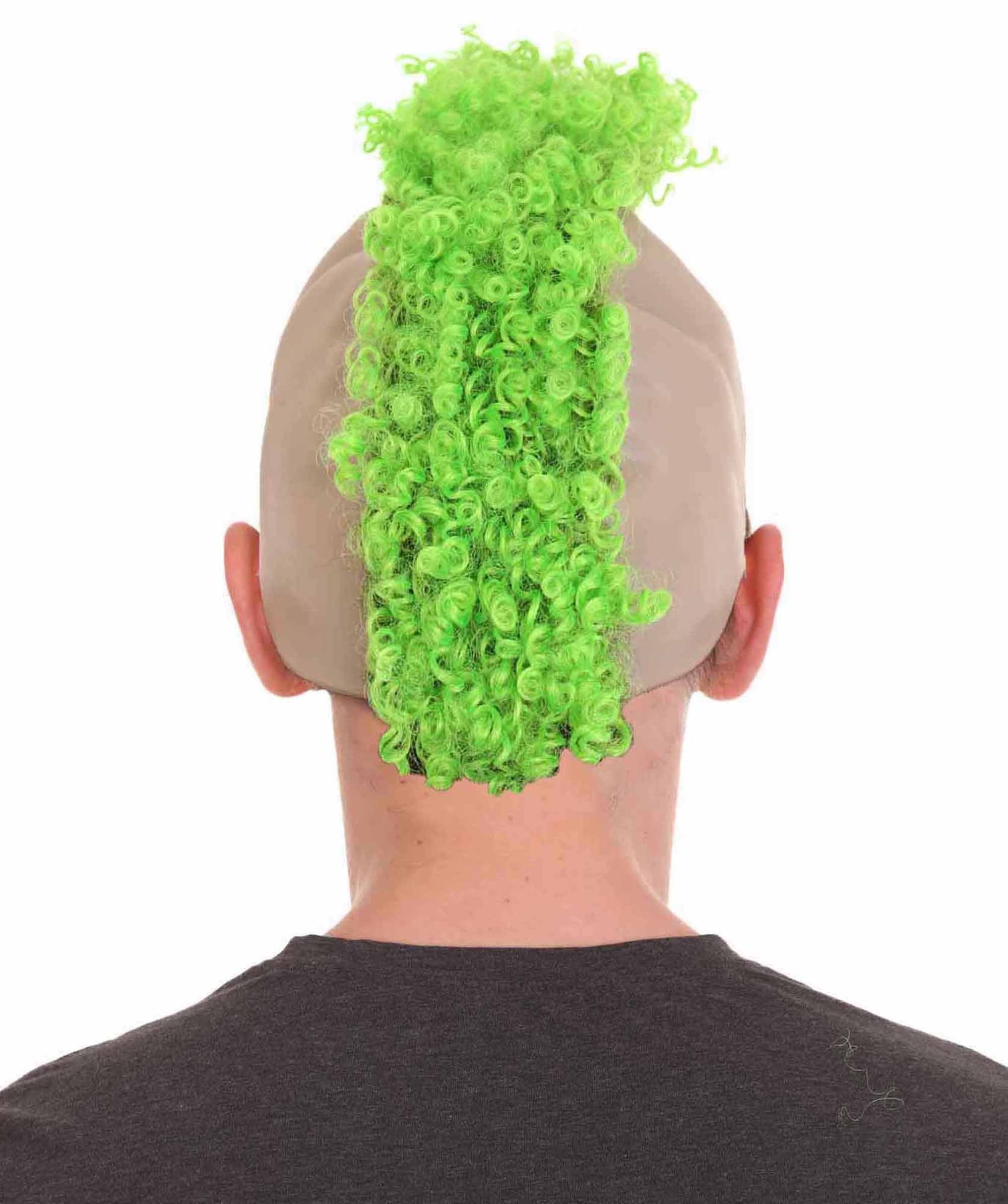 Curly Mohawk Wig | Green Halloween Wigs With Cap