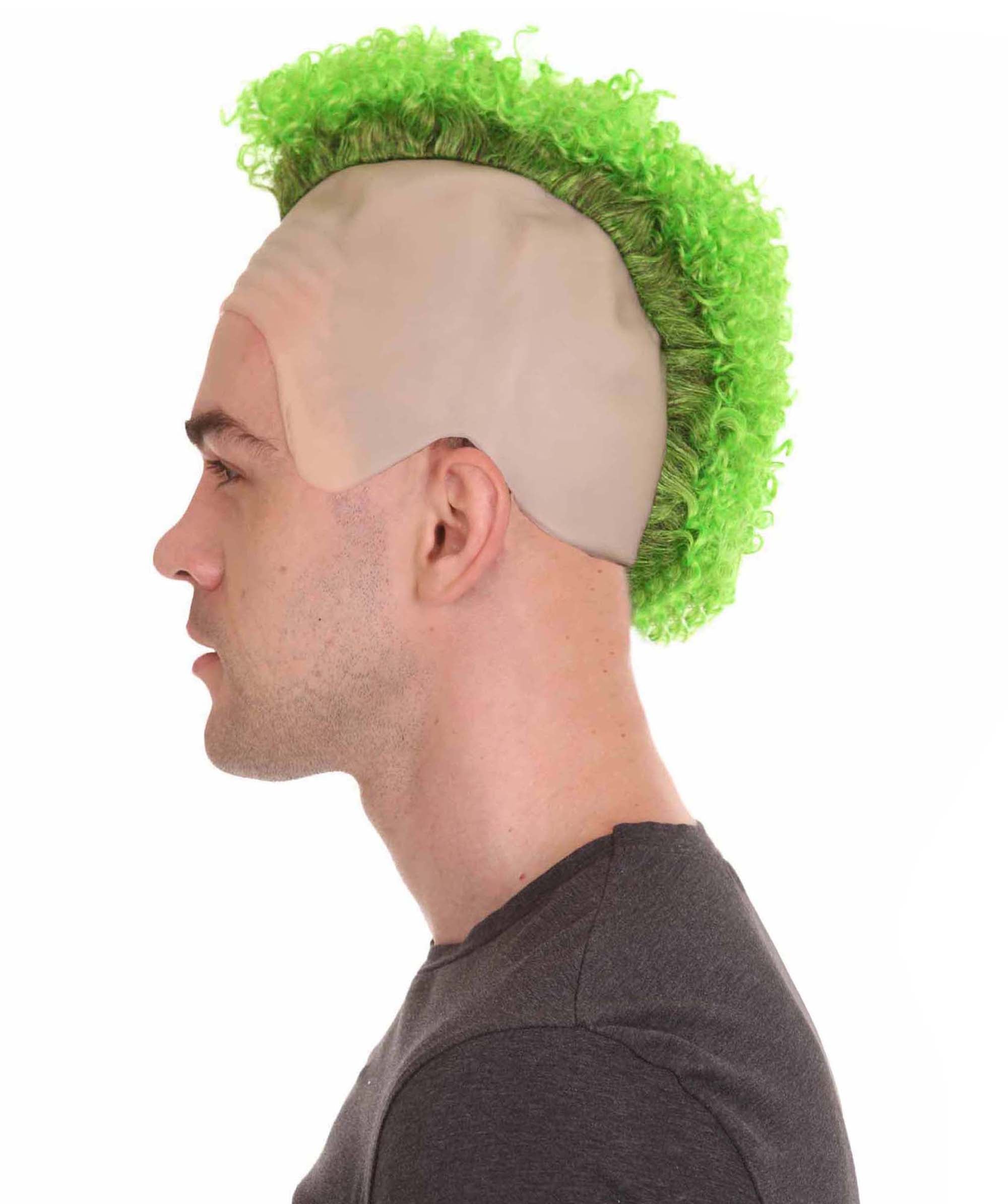 Curly Mohawk Wig | Green Halloween Wigs With Cap