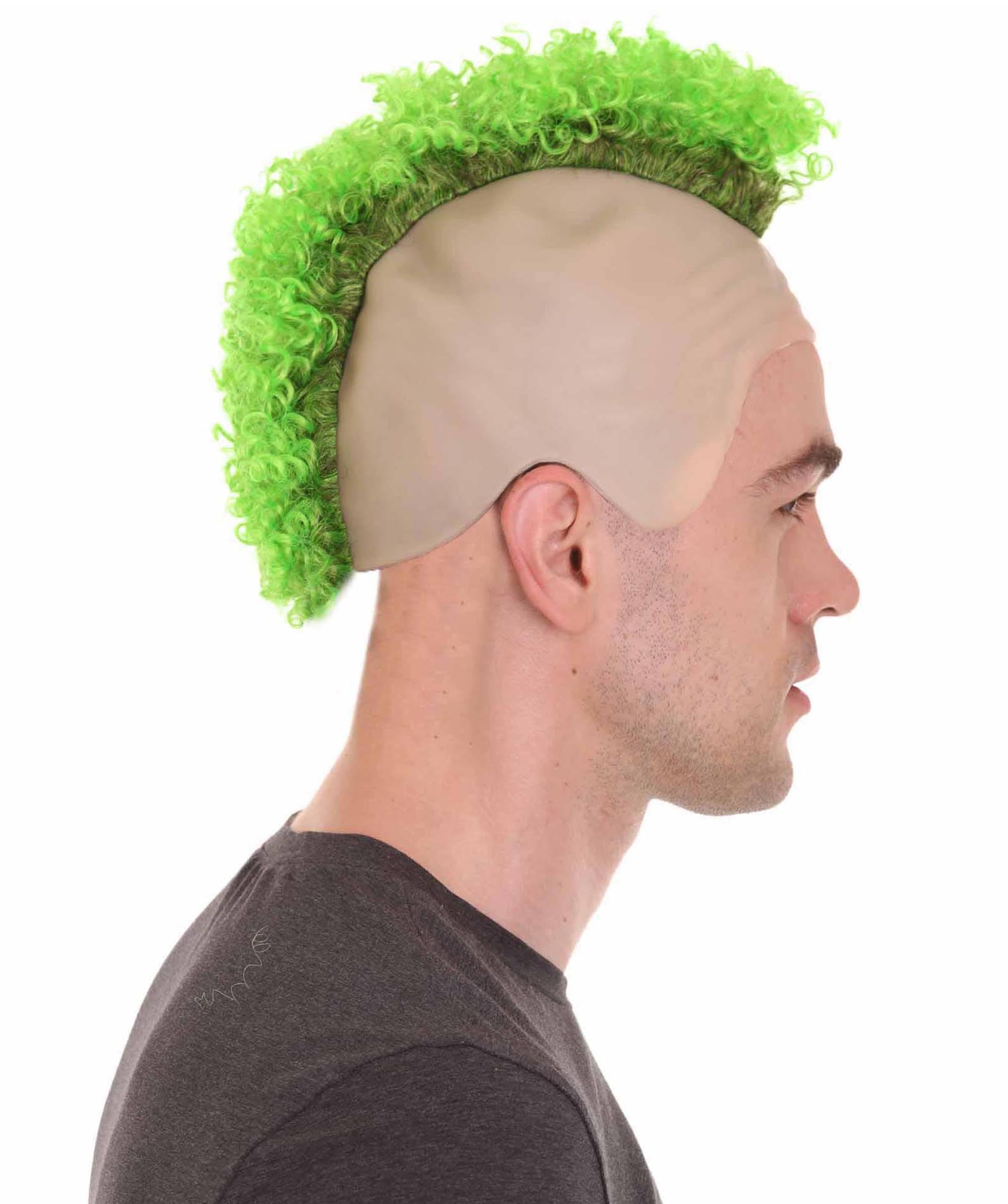 Curly Mohawk Wig | Green Halloween Wigs With Cap