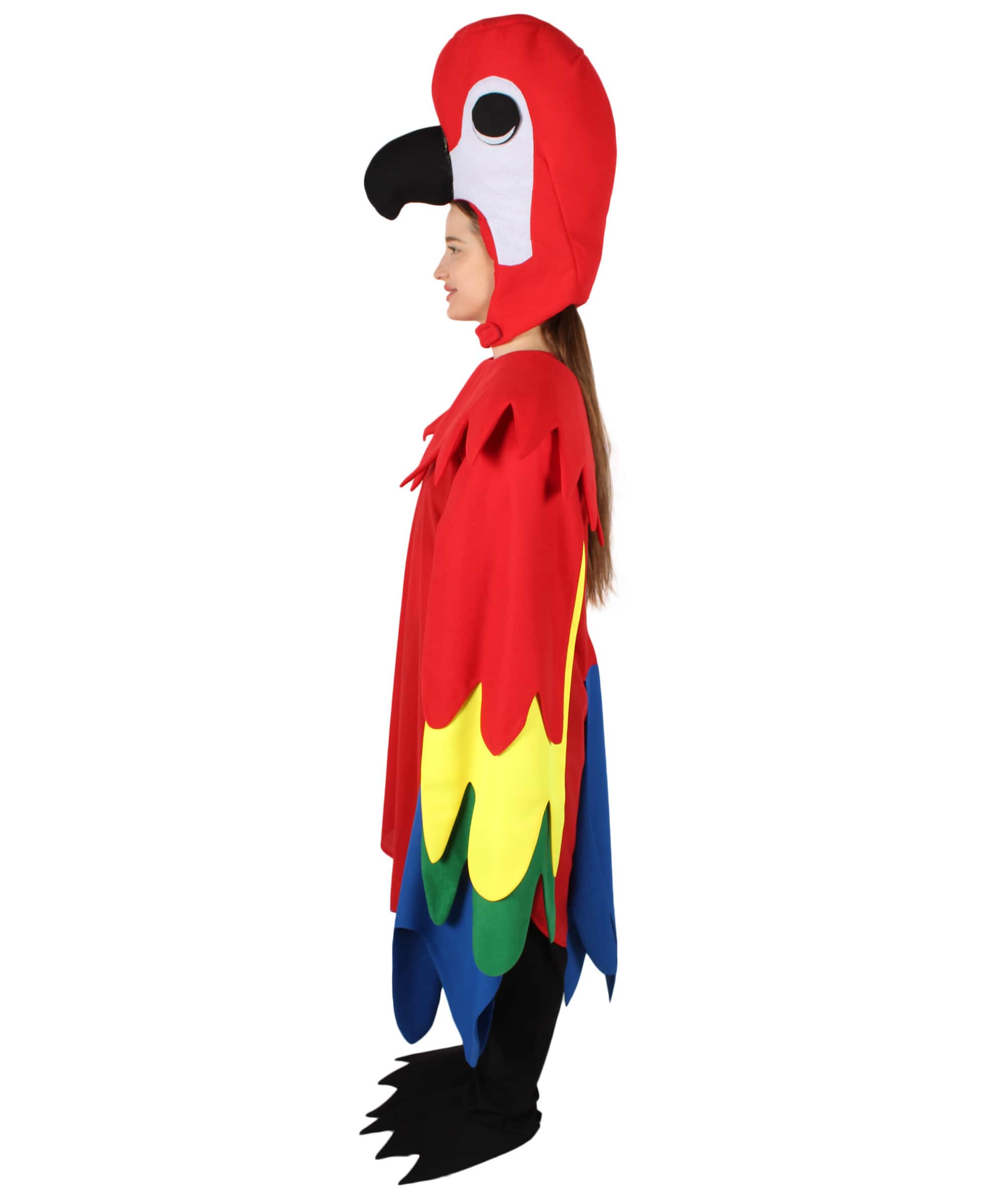 Adult Unisex Multicolor Parrot Costume | Perfect For Halloween | Flame-retardant Synthetic Fabric