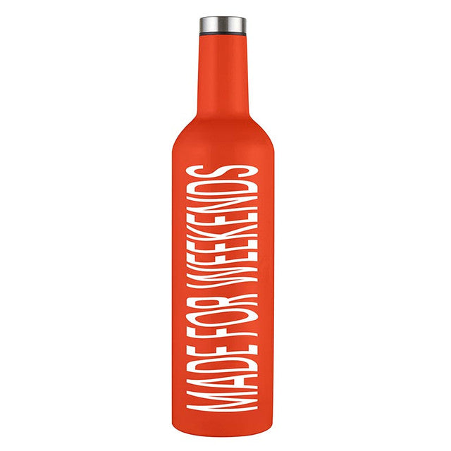 Stainless Steel Wine Bottle - Made For Weekends