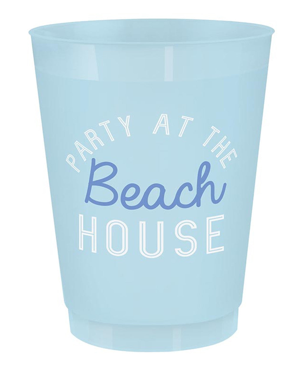 16oz Party Cups, Set of 8 - Beach House