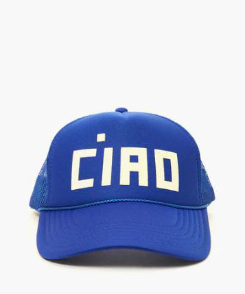 Clare V. Ciao Hat - Cobalt/Cream