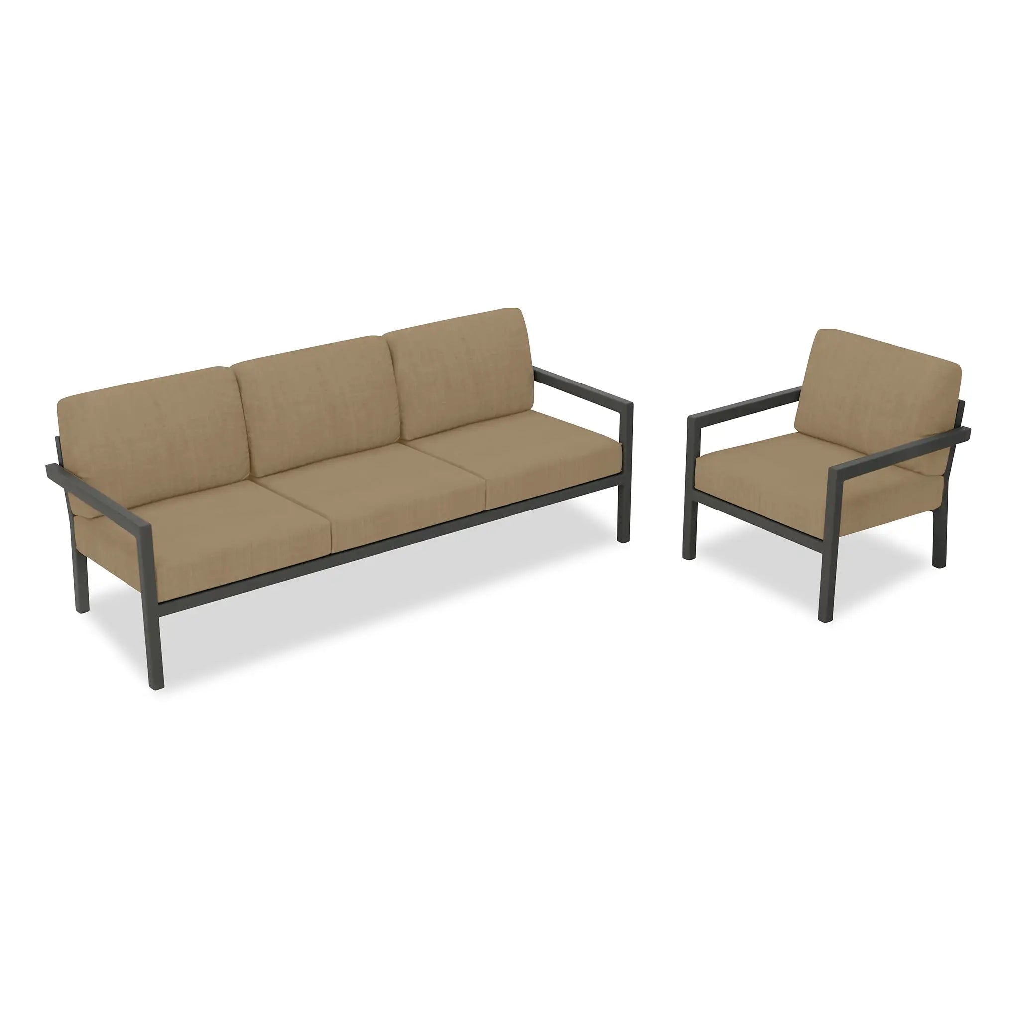 Pacifica 2 Piece Sofa Set - Slate by Harmonia Living