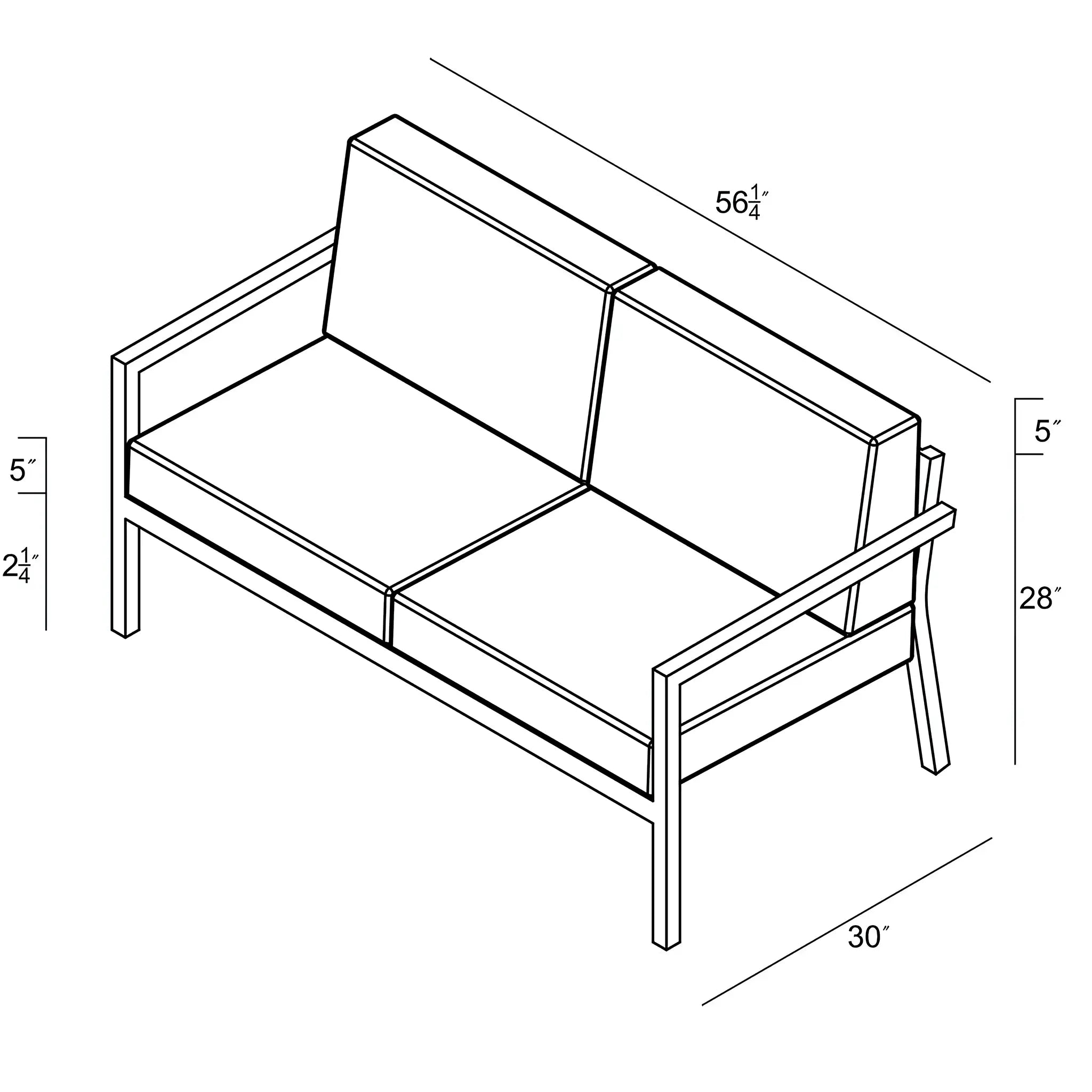 Pacifica Loveseat - Slate by Harmonia Living