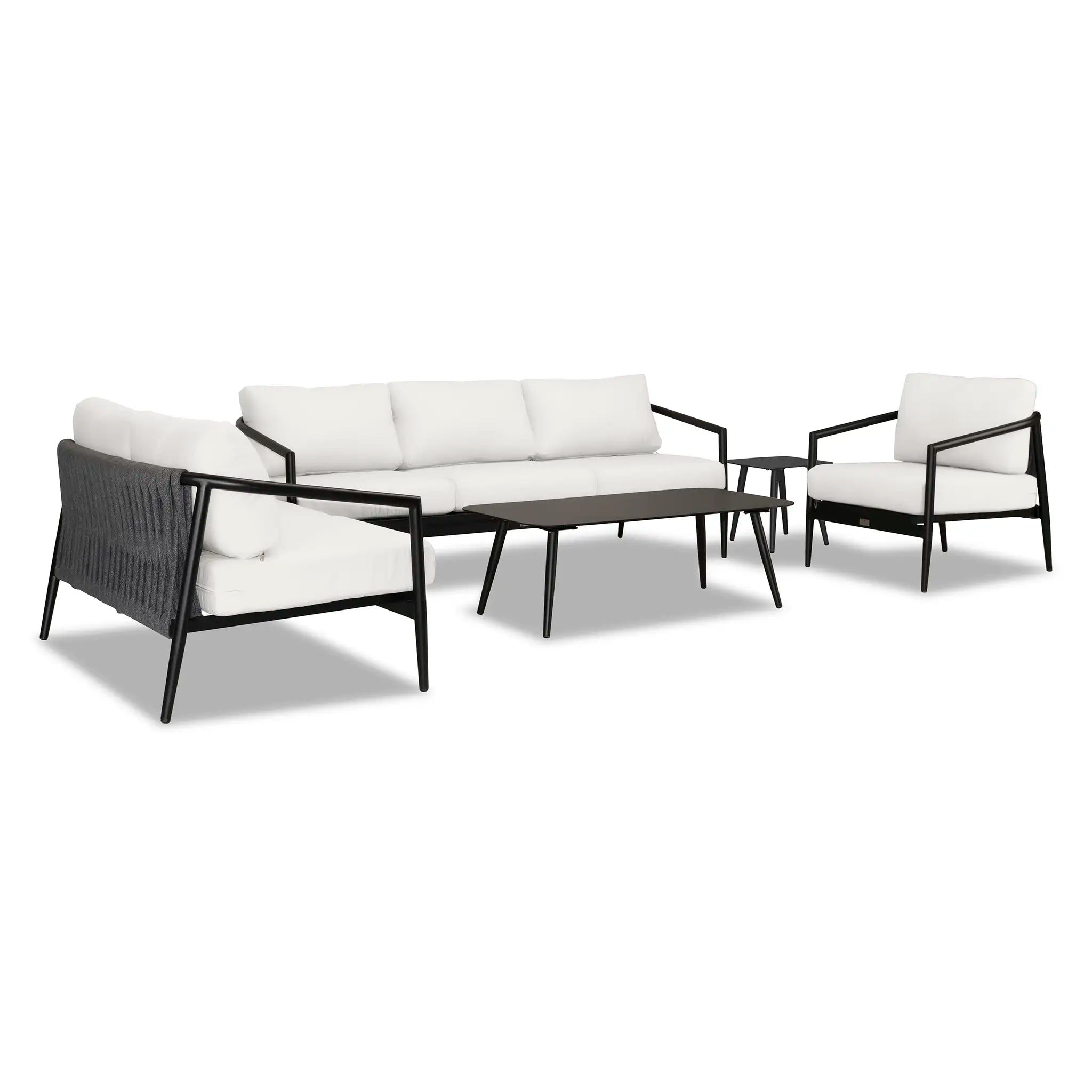 Olio 5 Piece Sofa Set - Black/Carbon by Harmonia Living