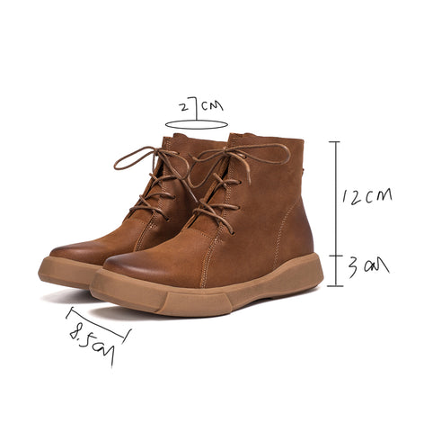 Dark Brown Boots Handmade Leather Boots Brown Lace up Boots 