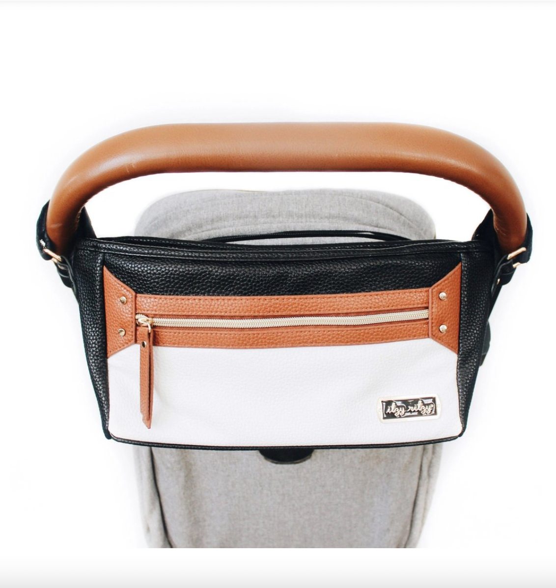 Itzy Ritzy Stroller Caddy - Coffee + Cream