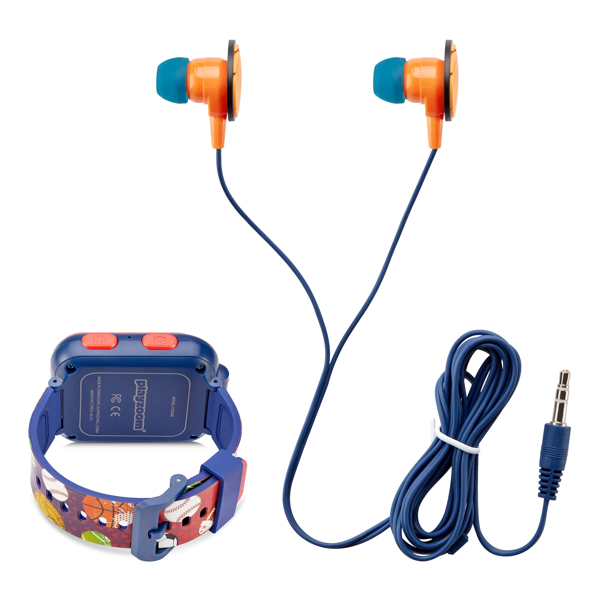 Playzoom Kids Smartwatch & Earbuds Set: Navy Sports