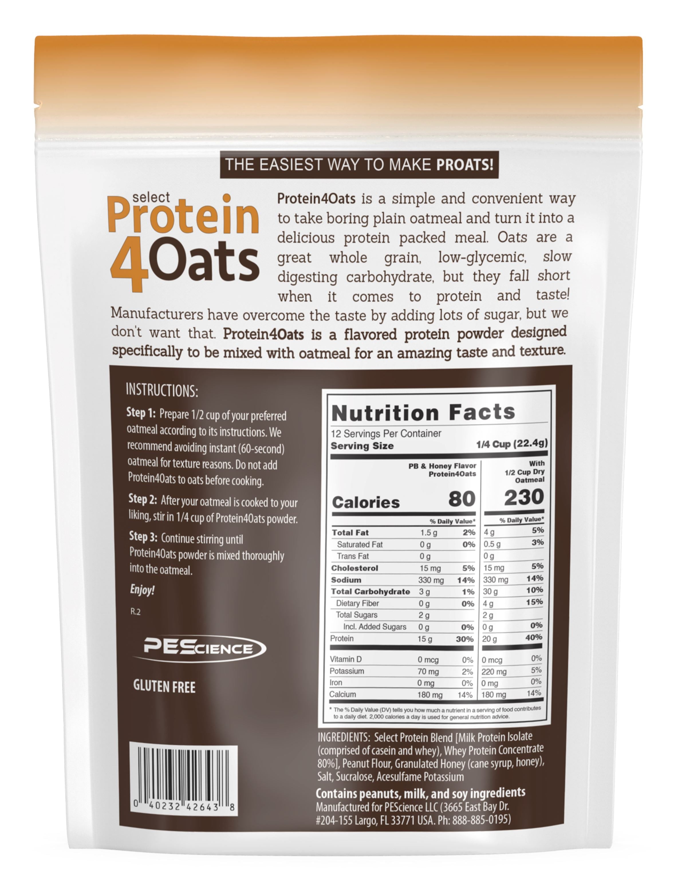 Protein4Oats Protein for Oatmeal